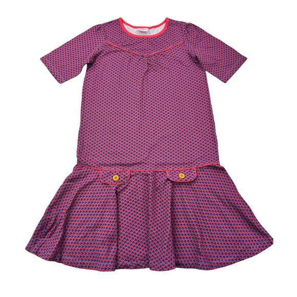 Hanna Andersson Girls 150 US Size 12 Short Sleeve Owls Knit Stretch Dress NWT - Picture 10 of 16